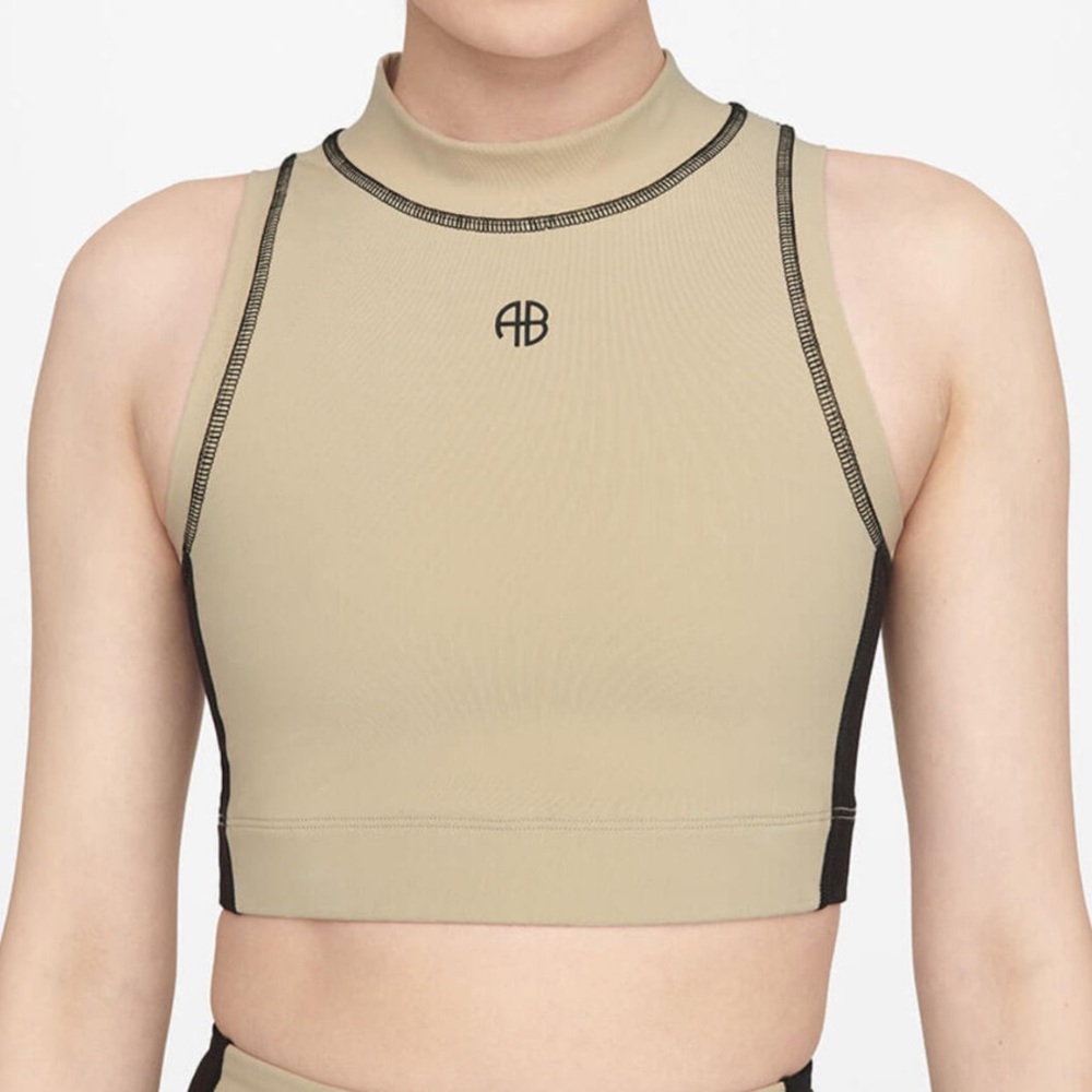 nwt Anine Bing Jenna Tan Black Sports Bra Athletic Size Xs Women’s